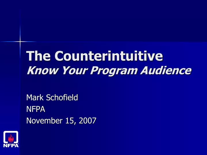 the counterintuitive know your program audience