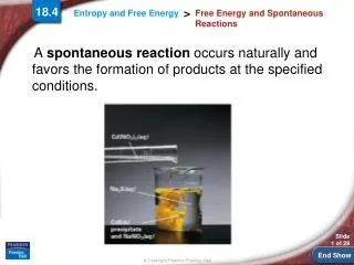 Free Energy and Spontaneous Reactions