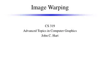 Image Warping