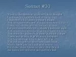 Sonnet #30 - slide 1
