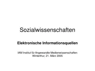 sozialwissenschaften