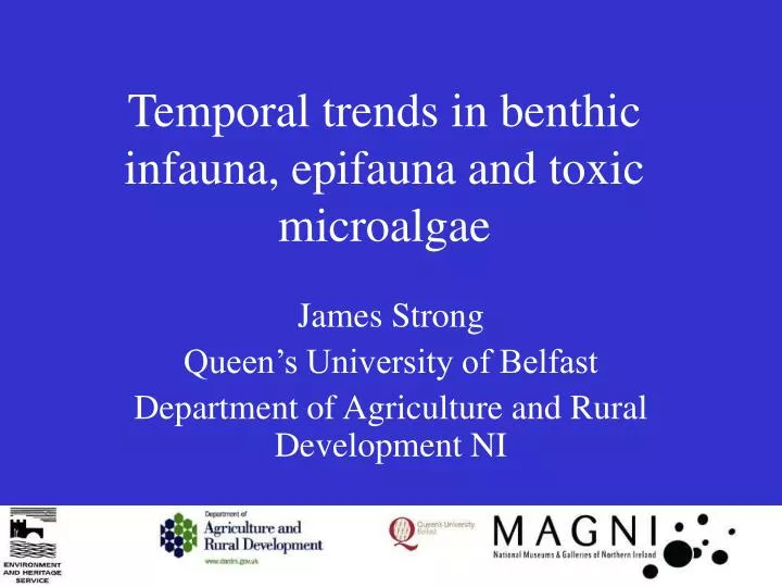 temporal trends in benthic infauna epifauna and toxic microalgae
