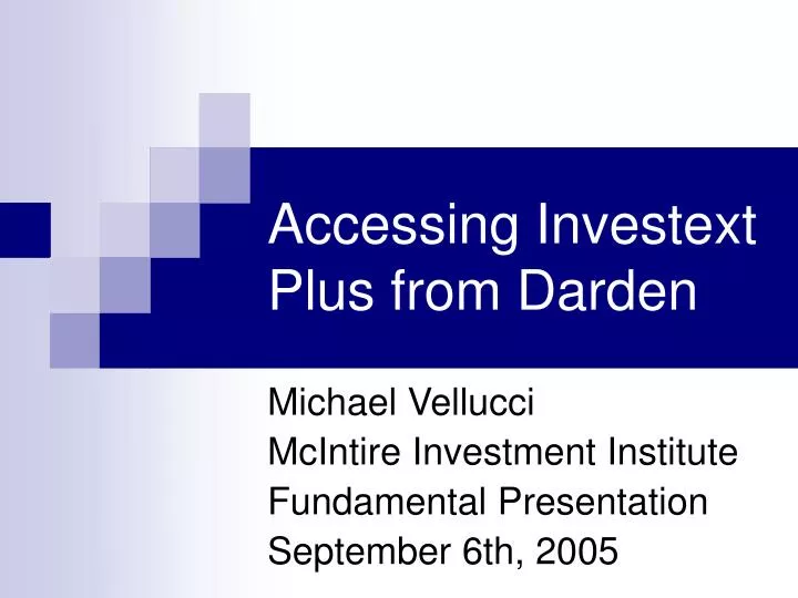 accessing investext plus from darden