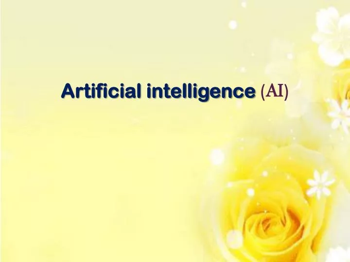 artificial intelligence ai