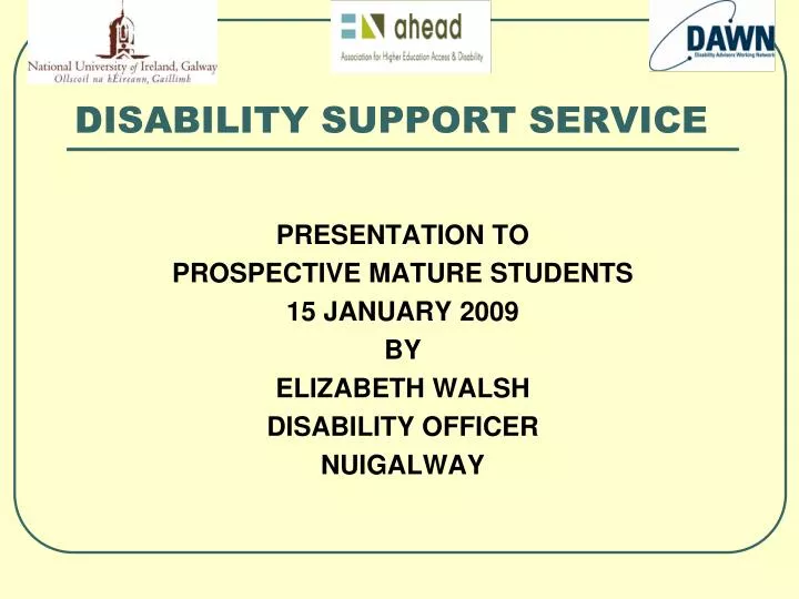 disability support service