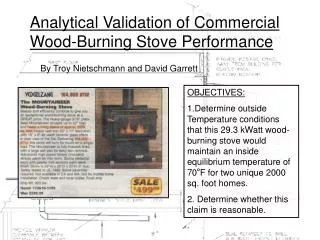 Analytical Validation of Commercial Wood-Burning Stove Performance