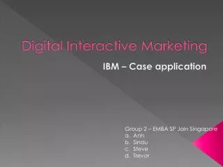 Digital Interactive Marketing