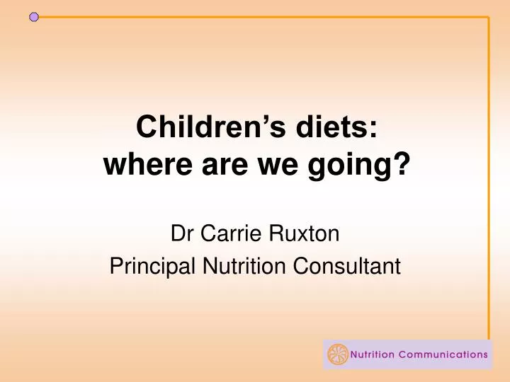 children s diets where are we going