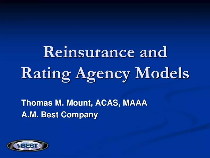 reinsurance and rating agency models