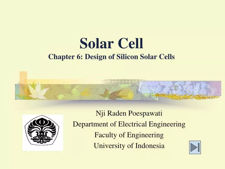 solar cell chapter 6 design of silicon solar cells