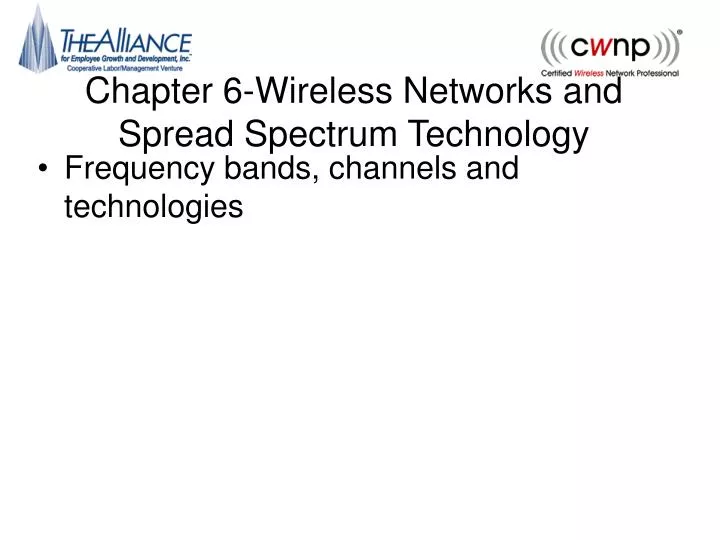chapter 6 wireless networks and spread spectrum technology