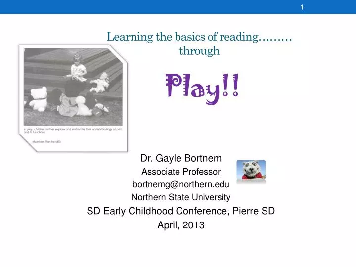 learning the basics of reading through play