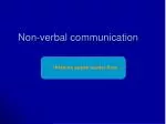 Non-verbal communication - slide 1