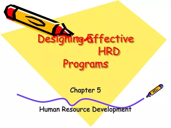 designing effective hrd programs