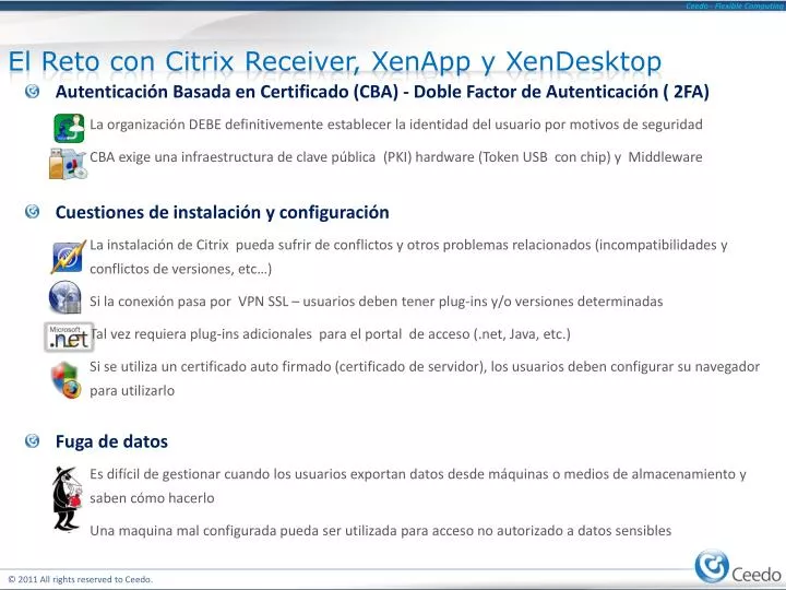 el reto con citrix receiver xenapp y xendesktop