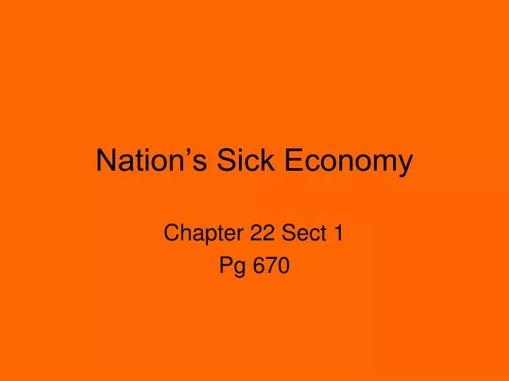 nation s sick economy