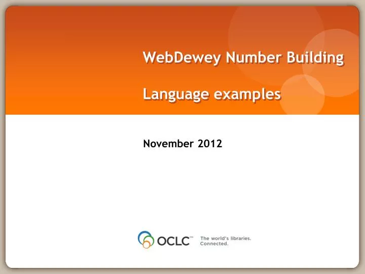 webdewey number building language examples