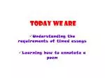 Today we are - slide 1