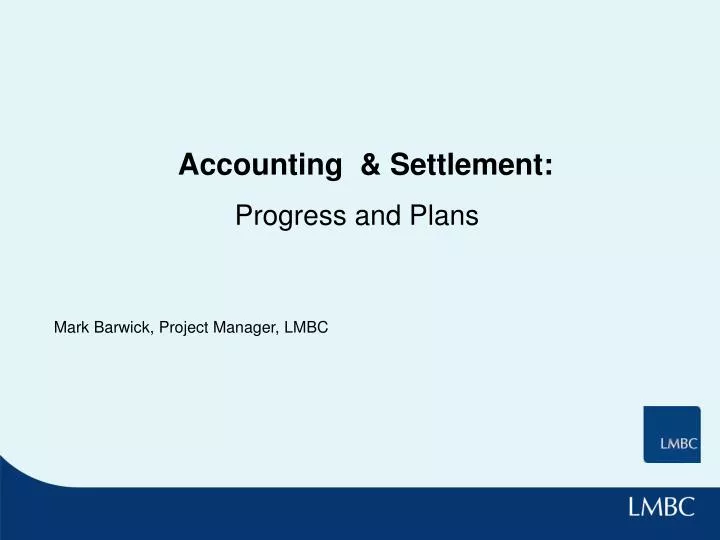 accounting settlement