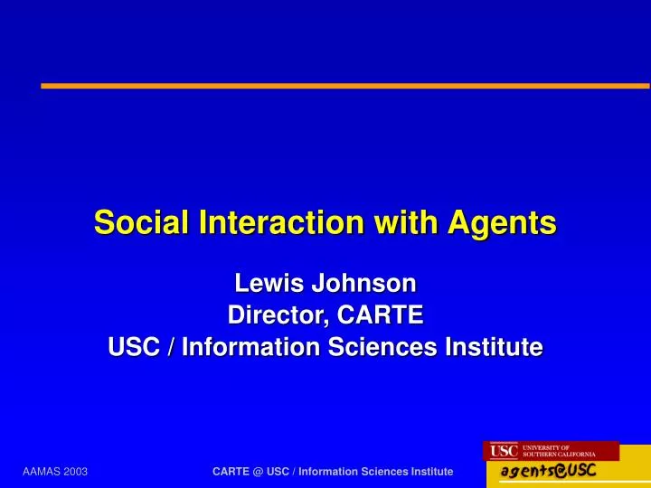 social interaction with agents