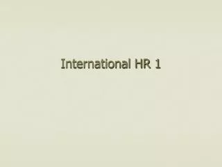 International HR 1