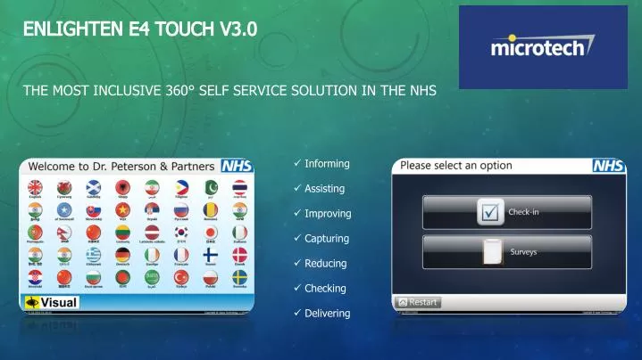 enlighten e4 touch v3 0 the most inclusive 360 self service solution in the nhs