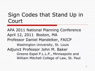 Sign Codes that Stand Up in Court