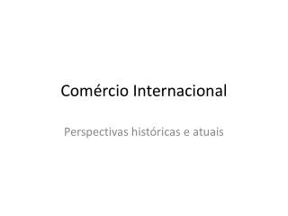 com rcio internacional