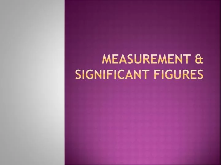 measurement significant figures