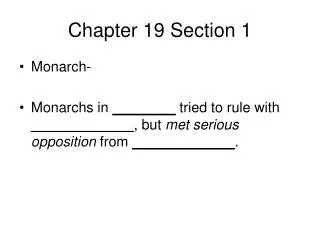 Chapter 19 Section 1