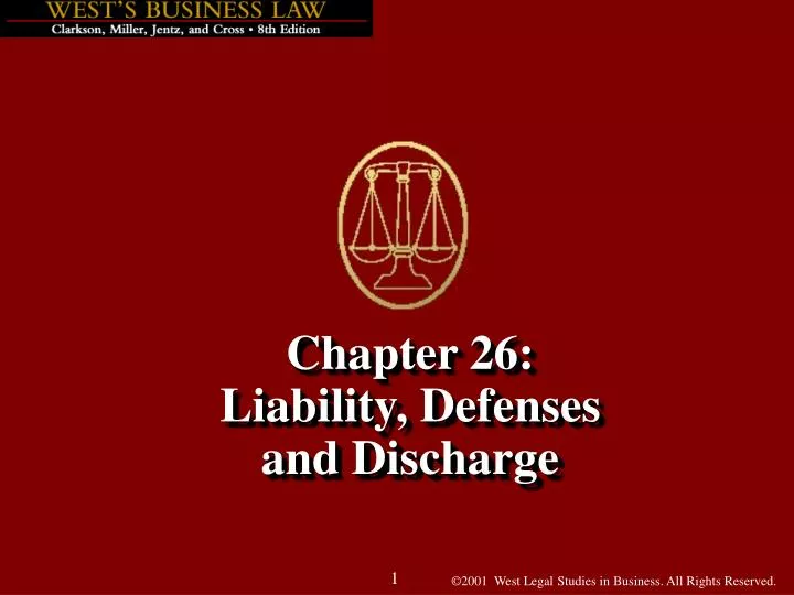 chapter 26 liability defenses and discharge