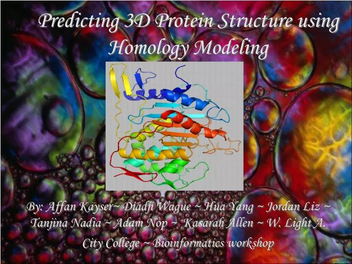 predicting 3d protein structure using homology modeling