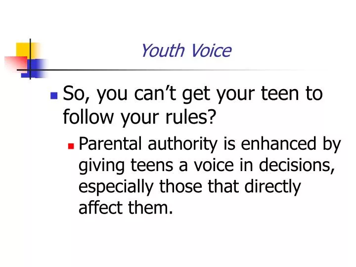 youth voice