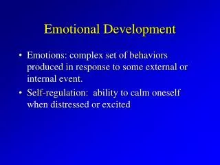 Emotional Development