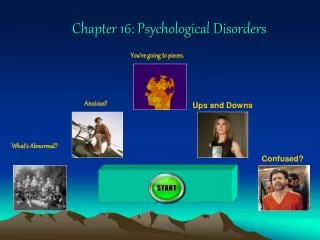 Chapter 16: Psychological Disorders
