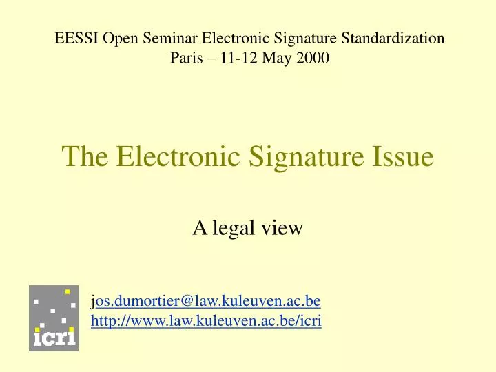 the electronic signature issue