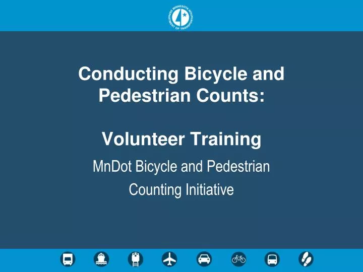 conducting bicycle and pedestrian counts volunteer training