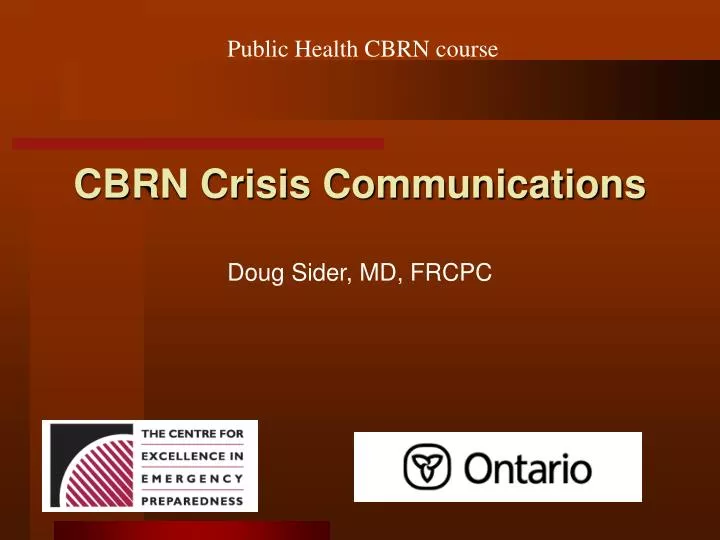 cbrn crisis communications