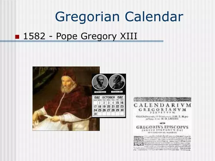 gregorian calendar