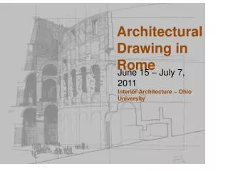 Architectural Drawing in Rome