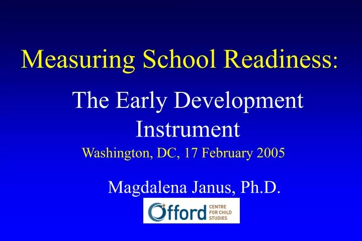 measuring school readiness