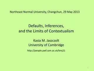 Northeast Normal University, Changchun, 29 May 2013