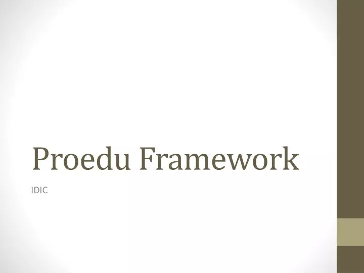 proedu framework