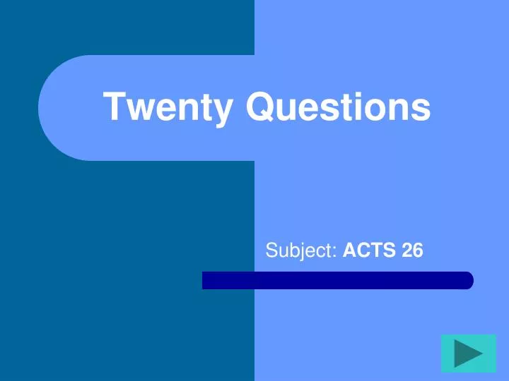 twenty questions