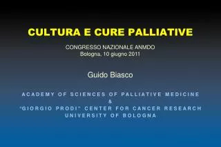 cultura e cure palliative