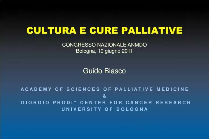 cultura e cure palliative
