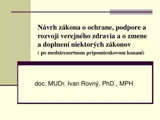 doc mudr ivan rovn phd mph