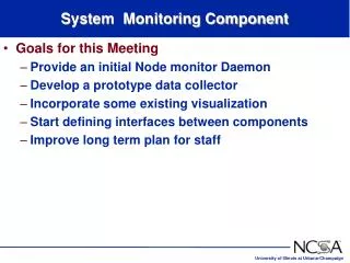 System Monitoring Component