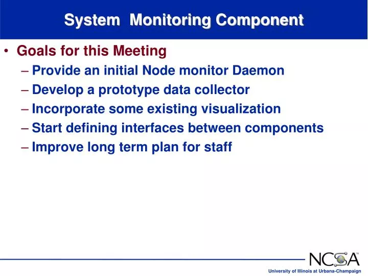 system monitoring component