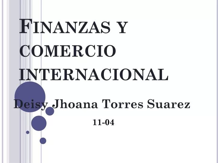 finanzas y comercio internacional